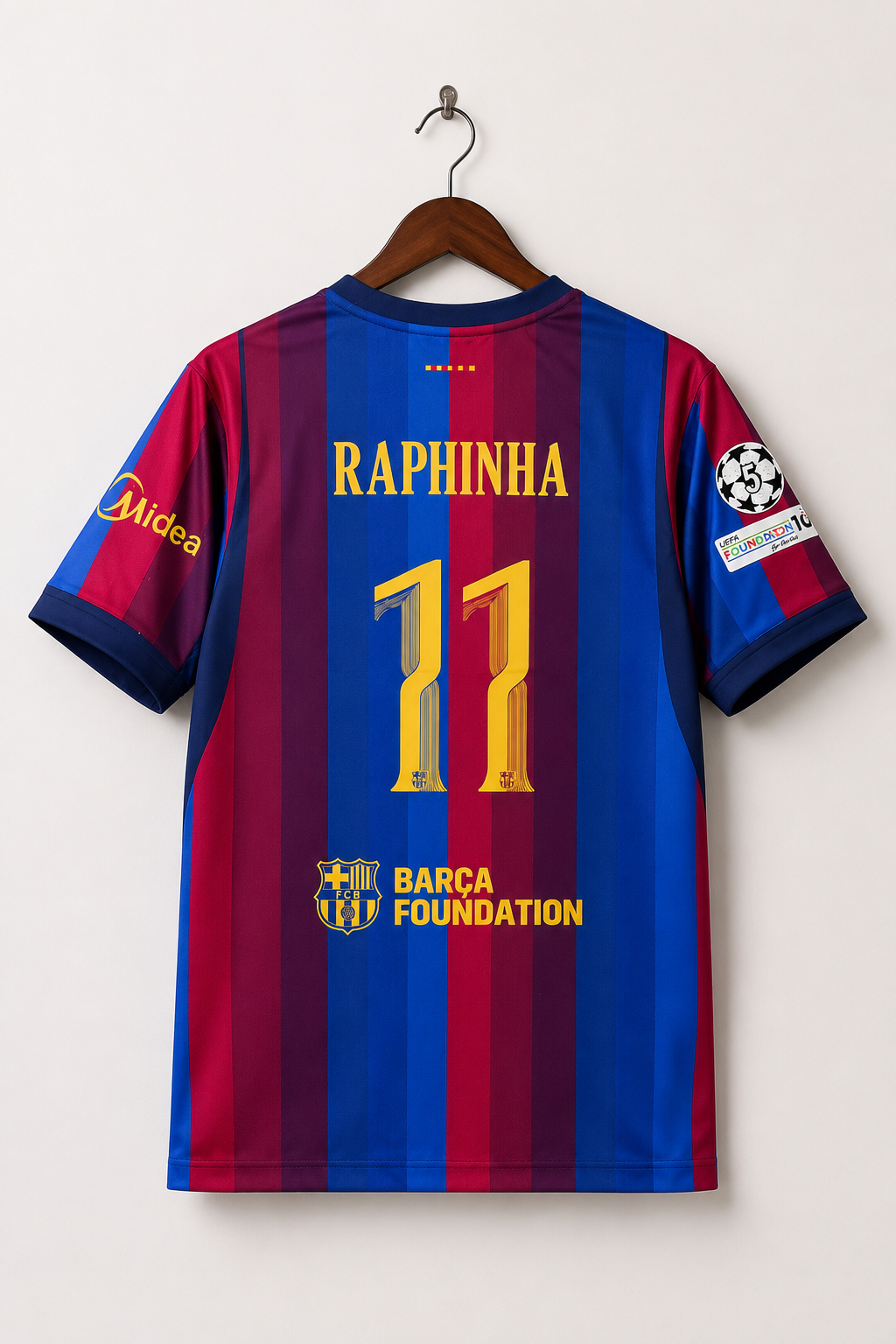 RAPHINHA-11 FC BARCELONA NEW SEASON HOME JERSEY