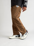 Premium straight-fit track pants for a clean, modern look. full brown
